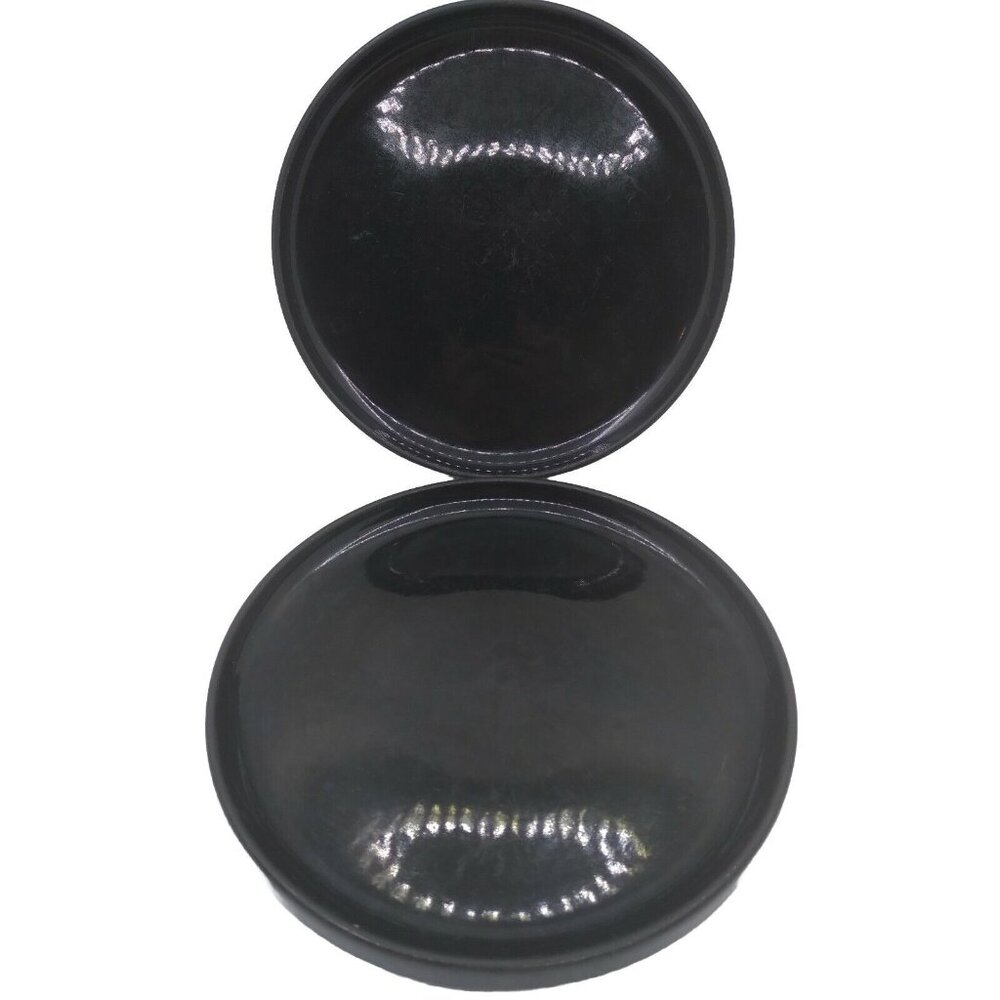 Vtg. 2 Trend P. Bauhaus Kenmochi Japan Modernist MCM Minimalist Blk Salad Plates